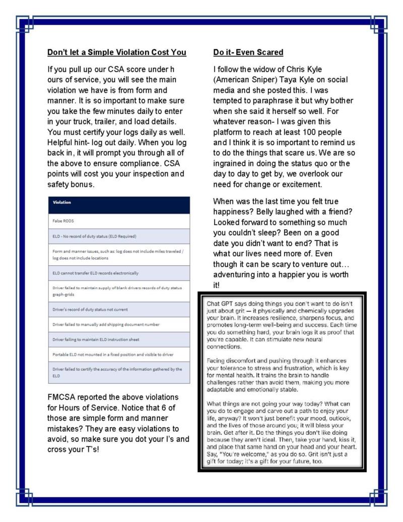 General Transport August 2025 Newsletter